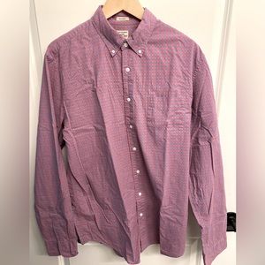 J Crew Long Sleeve Button Down Shirt - Blue and Red Plaid Mens Large Tall